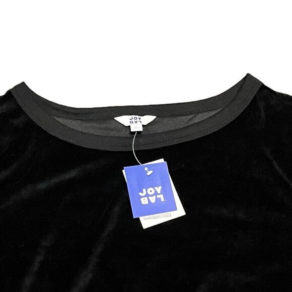 JoyLab Women’s Black Oversized Velour Sweatshirt, Size L, NWT - Picture 4 of 7